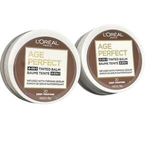 2x L'Oreal Paris AGE PERFECT 4-in-1 Tinted Balm Foundation , 20 Deep